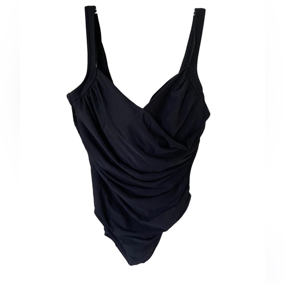- Miraclesuit Black one piece swimsuit size 16D like new - Picture 1 of 9